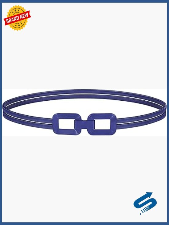 Skinny Elastic Waist Belt for Women Stretchy Metal Cinch Belt for Dresses main image 4